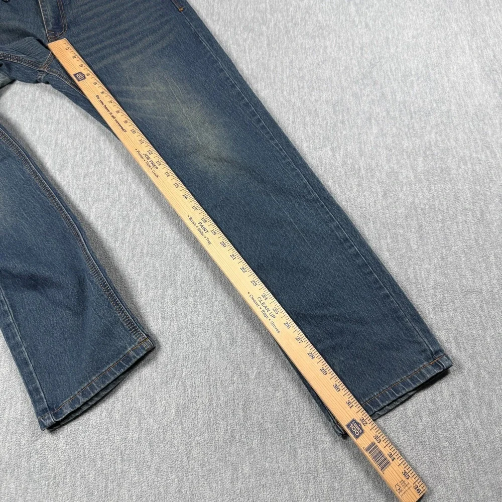 Hudson & Barrow Jeans Mens 32x32 Blue Slim Stretch Denim Straight Leg Casual Pan